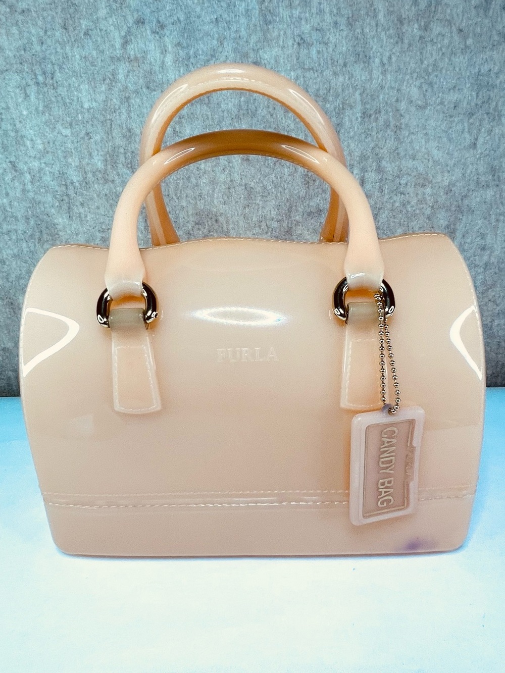 Furla Pink Nude Candy Bag Logo Made in Italy Purchased in Italy Genuine